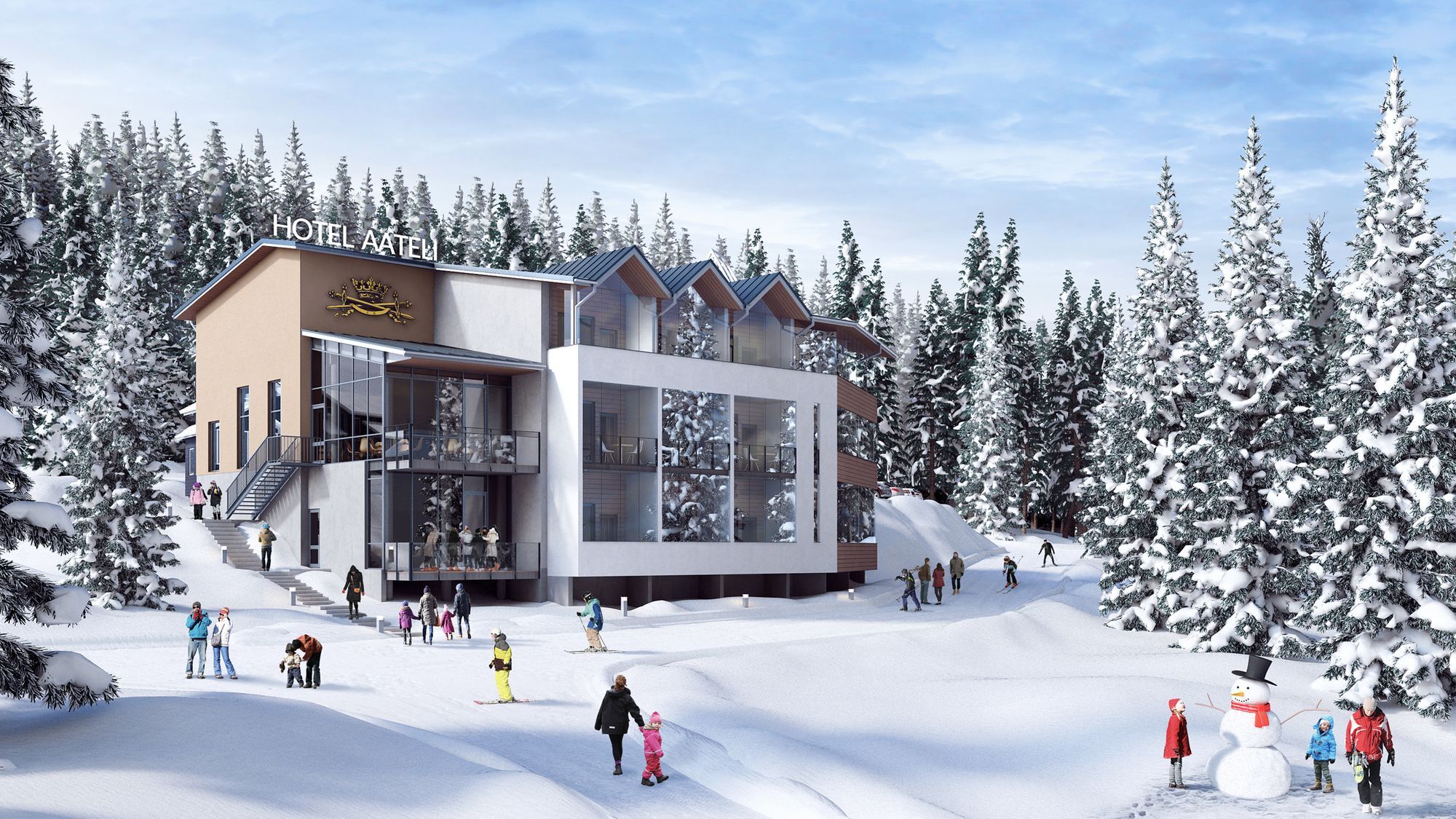 Hotel Aateli Hillside Вуокатти Экстерьер фото